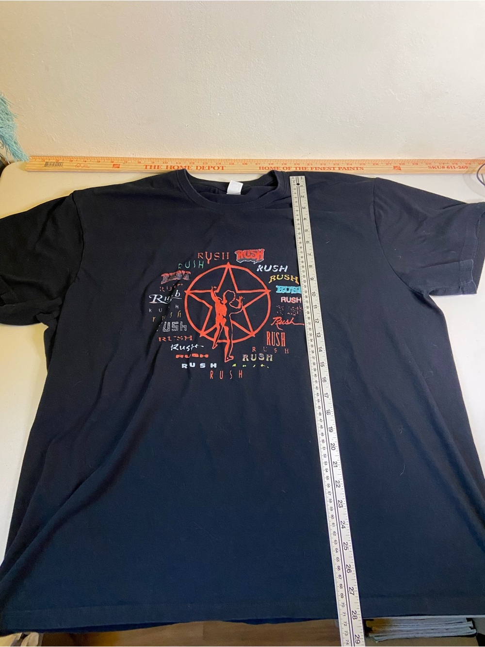 Graphic Short Sleeve Tee - Black with Red Print